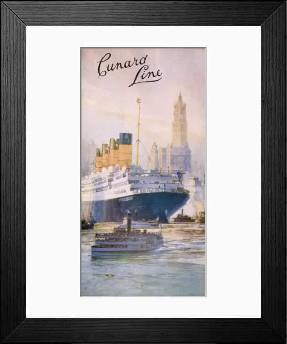 Framed Print : Cunard poster Framed Print : Cunard poster