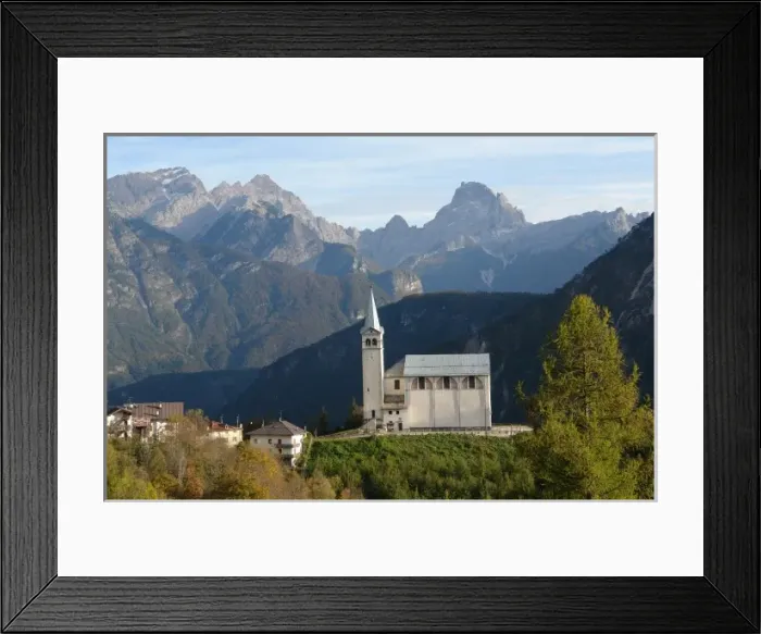 Framed Print : Church in Pieve di Cadore, Trento, Italy Framed Print : Church in Pieve di Cadore, Trento, Italy
