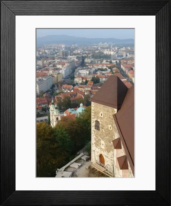 Framed Print : Aerial view of Ljubljana, Slovenia Framed Print : Aerial view of Ljubljana, Slovenia