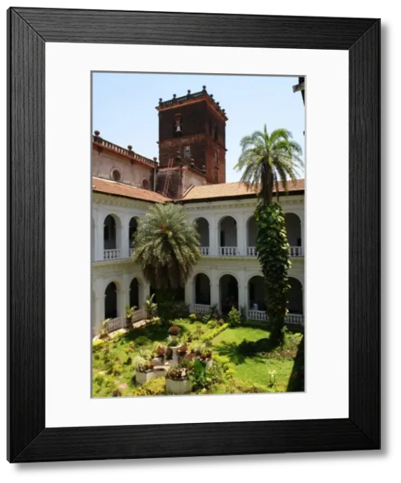 Framed Print : Inner court and tower, Bom Jesus Basilica, Old Goa, India Framed Print : Inner court and tower, Bom Jesus Basilica, Old Goa, India