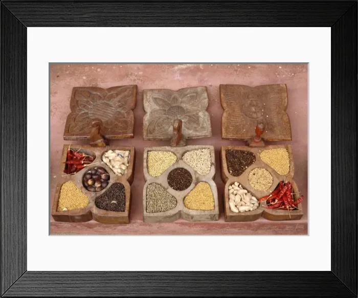 Framed Print : Indian spices on display in Kerala Framed Print : Indian spices on display in Kerala