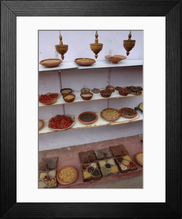 Framed Print : Indian spices on display in Kerala Framed Print : Indian spices on display in Kerala