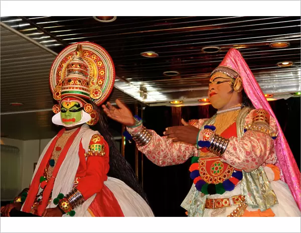 Mask dancers in Kerala, India