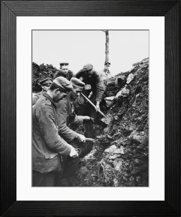 Framed Print : German infantry WWI