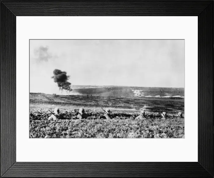 Framed Print : Exploding shell WWI Framed Print : Exploding shell WWI