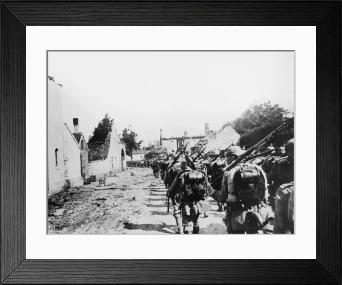 Framed Print : German entry into Belgium WWI Framed Print : German entry into Belgium WWI