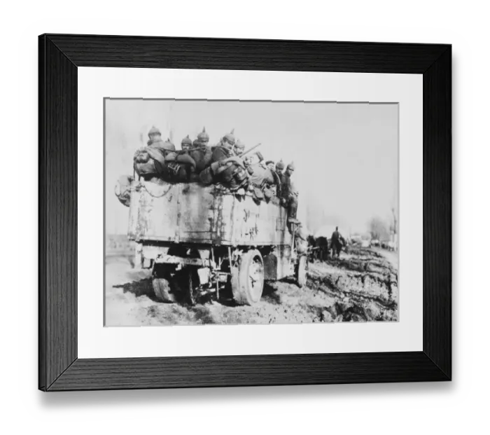 Framed Print : German infantry transport WWI Framed Print : German infantry transport WWI