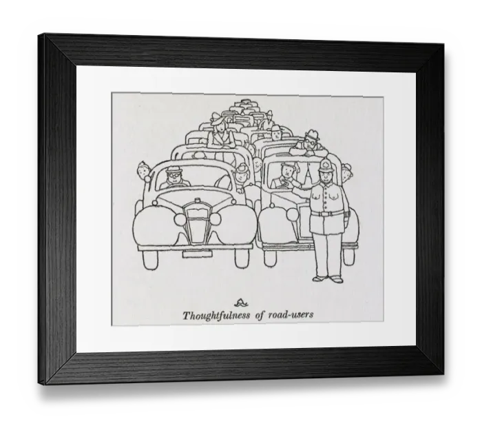 Framed Print : Thoughtfulness of road-users Framed Print : Thoughtfulness of road-users