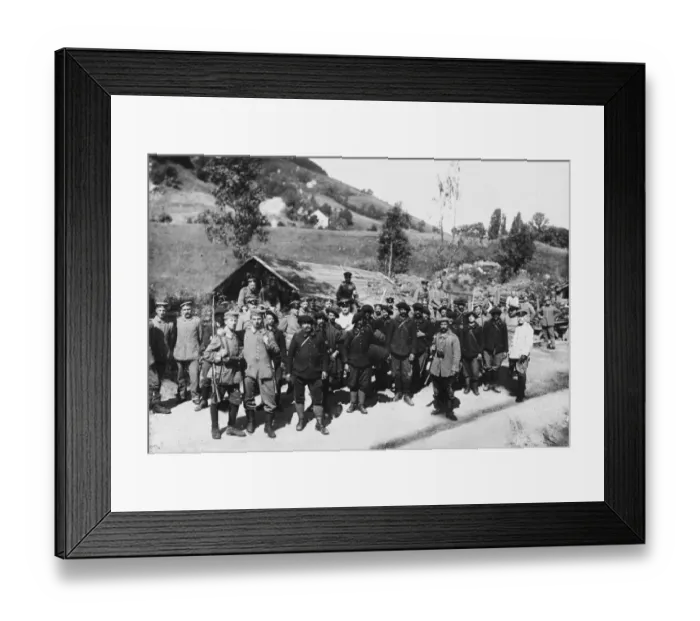 Framed Print : German alpine troops WWI