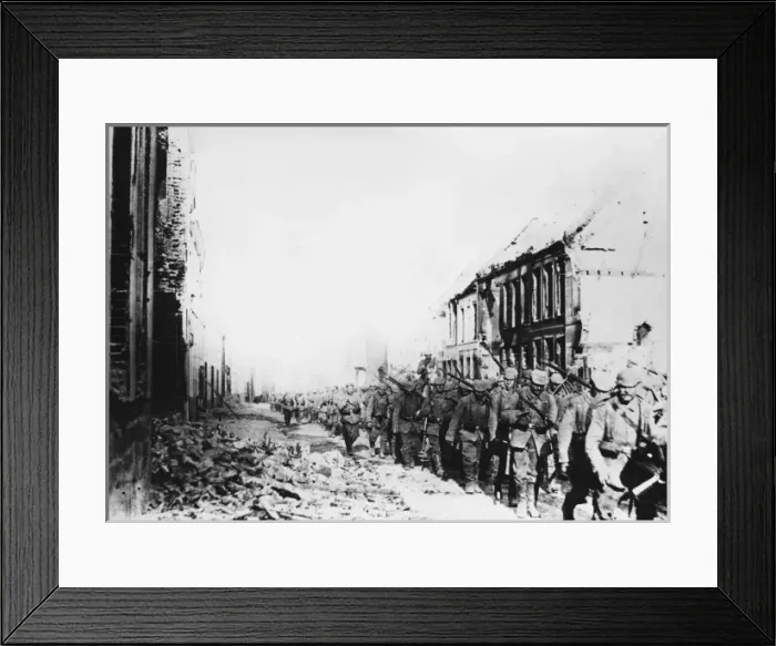 Framed Print : German infantry WWI Framed Print : German infantry WWI