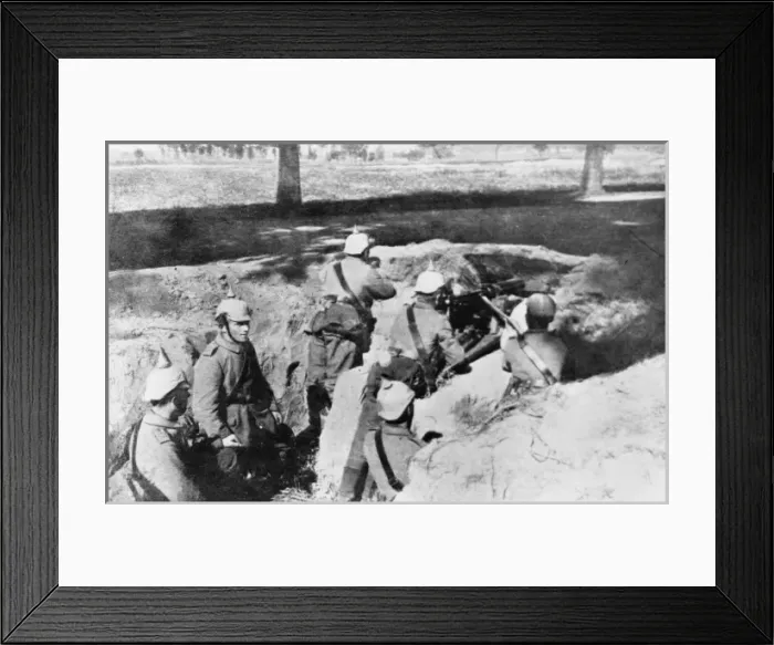 Framed Print : German soldiers near Antwerp WWI Framed Print : German soldiers near Antwerp WWI