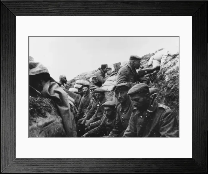 Framed Print : Soldiers in trenches WWI Framed Print : Soldiers in trenches WWI