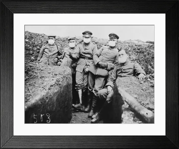 Framed Print : Soldiers in trench WWI Framed Print : Soldiers in trench WWI