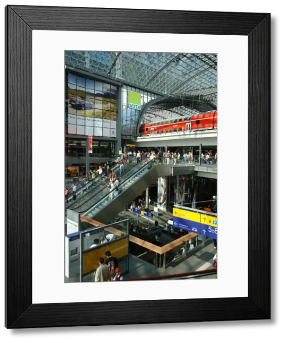 Framed Print : Inside the new Central Railway Station, Berlin