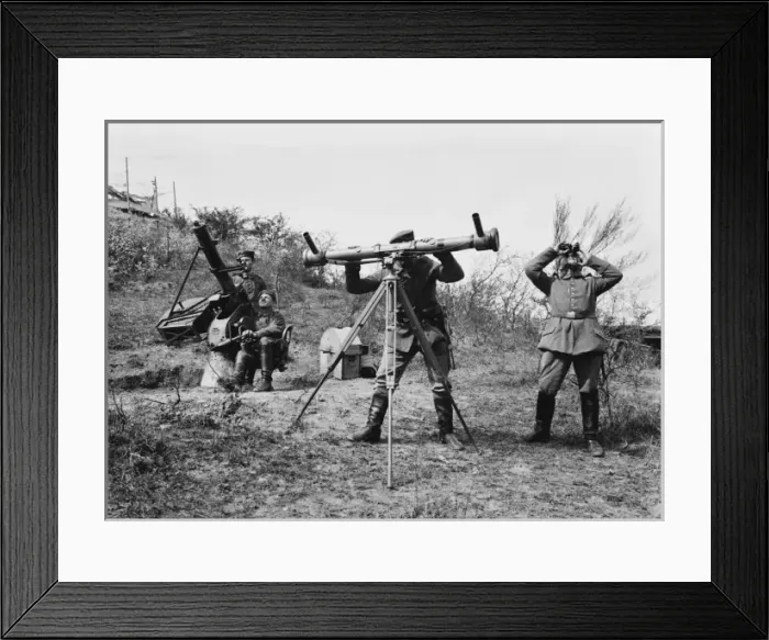 Framed Print : German flag gun WWI Framed Print : German flag gun WWI