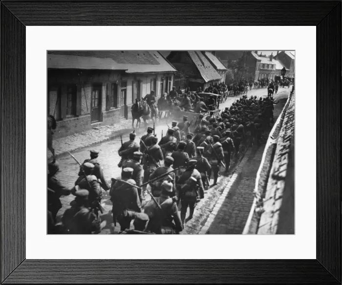 Framed Print : German infantry marching WWI Framed Print : German infantry marching WWI