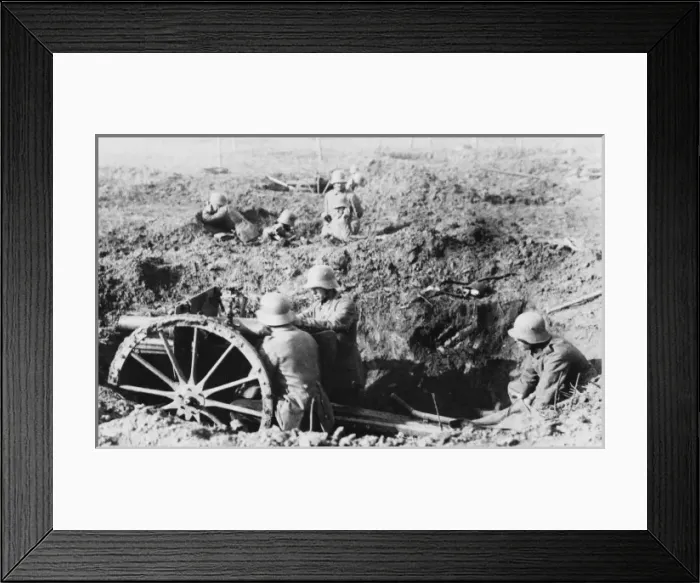 Framed Print : German trench gun WWI Framed Print : German trench gun WWI