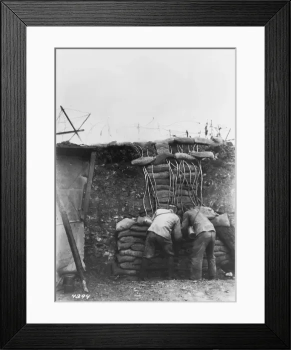 Framed Print : German gas attack preparation WWI Framed Print : German gas attack preparation WWI