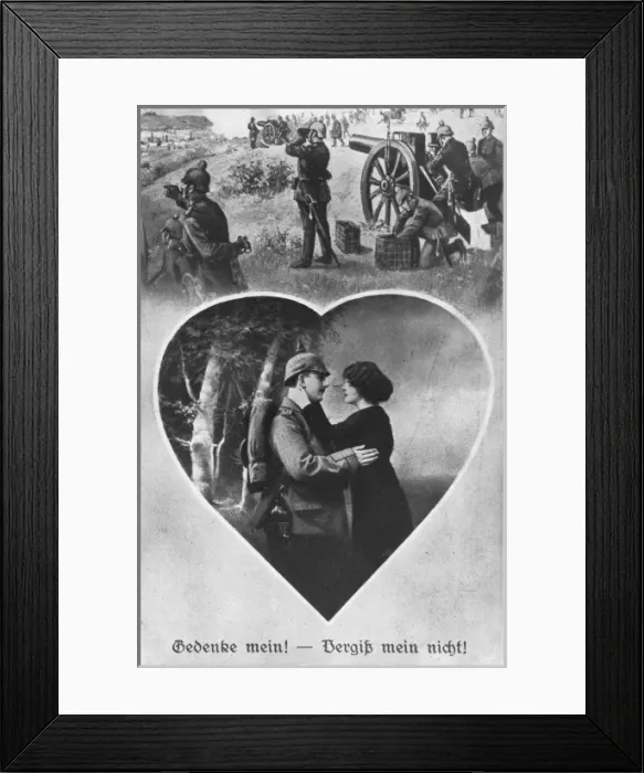 Framed Print : German memory card WWI Framed Print : German memory card WWI