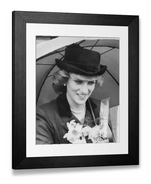 Framed Print : Princess Diana visiting St Columb, Cornwall Framed Print : Princess Diana visiting St Columb, Cornwall