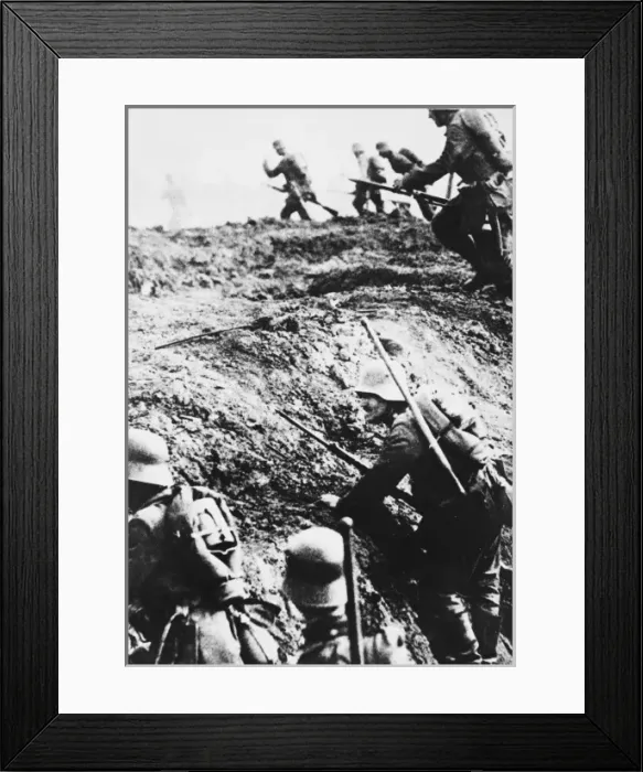 Framed Print : German attack WWI Framed Print : German attack WWI