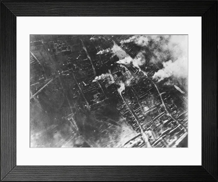 Framed Print : Ypres aerial view WWI Framed Print : Ypres aerial view WWI