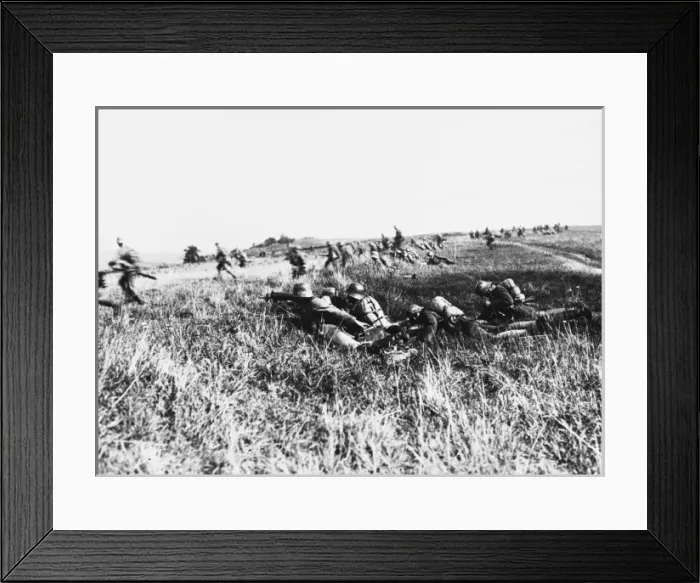 Framed Print : Dismounted German cavalry WWI Framed Print : Dismounted German cavalry WWI
