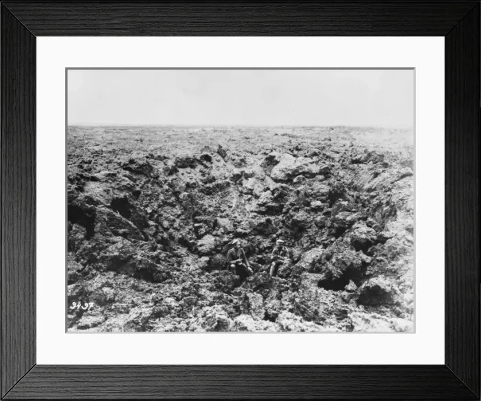Framed Print : Shell crater WWI Framed Print : Shell crater WWI