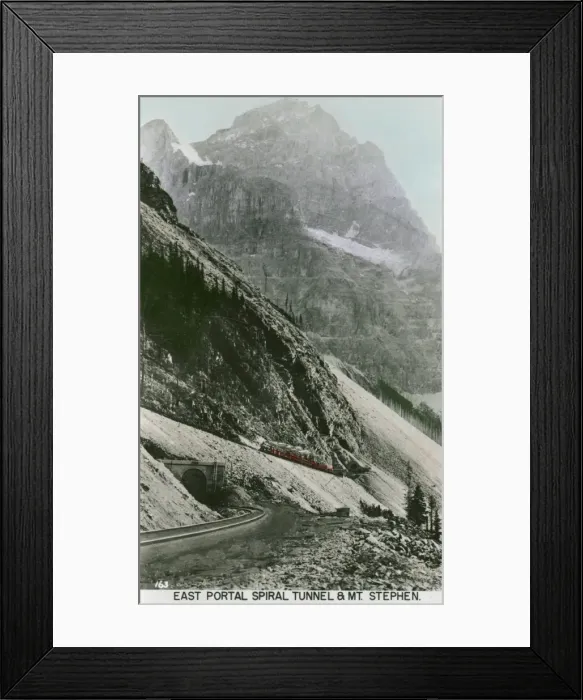 Framed Print : Canada - East Portal of Spiral Tunnel & Mount Stephen Framed Print : Canada - East Portal of Spiral Tunnel & Mount Stephen