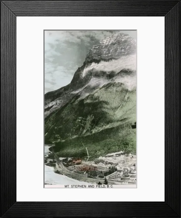 Framed Print : Canada - Mount Stephen and the town of Field Framed Print : Canada - Mount Stephen and the town of Field