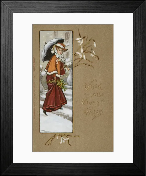 Framed Print : Christmas card by Ethel Parkinson Framed Print : Christmas card by Ethel Parkinson