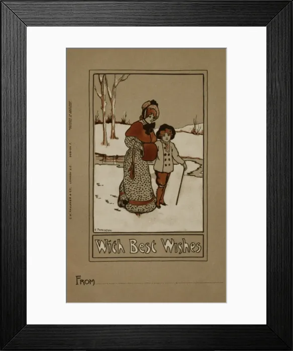 Framed Print : Christmas Greetings card by Ethel Parkinson Framed Print : Christmas Greetings card by Ethel Parkinson