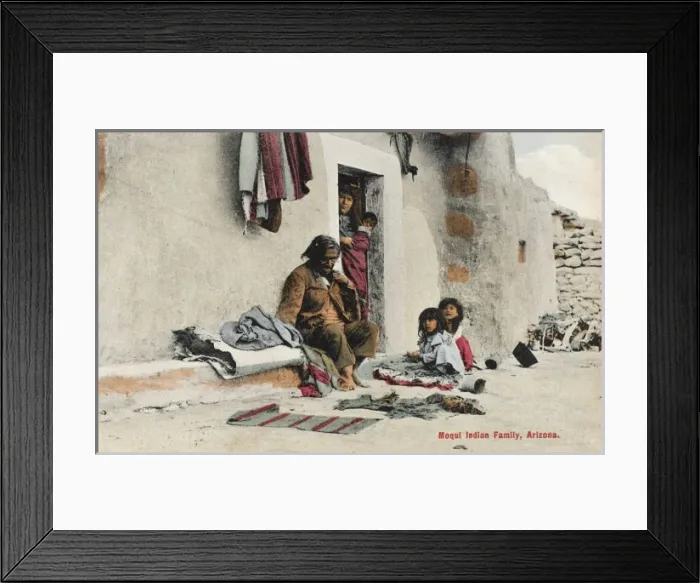 Framed Print : Moqui Indian Family - Arizona, USA Framed Print : Moqui Indian Family - Arizona, USA