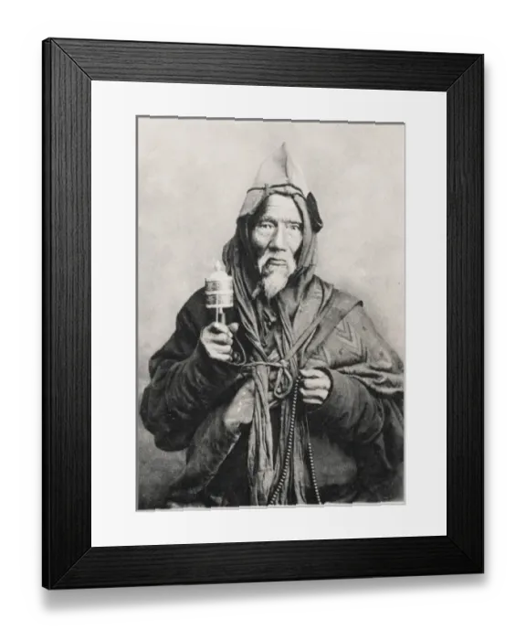 Framed Print : Buddhist Priest in Northern India (Tibet) Framed Print : Buddhist Priest in Northern India (Tibet)