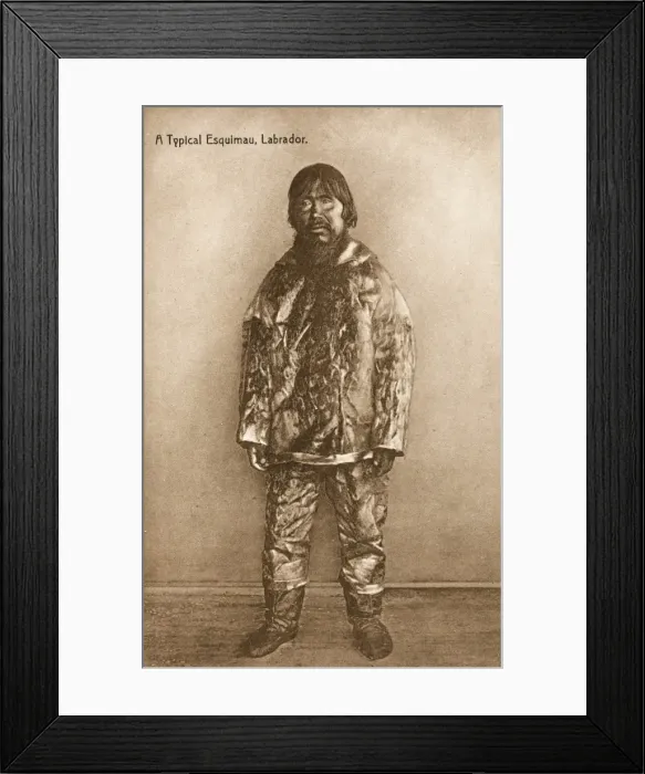 Framed Print : Eskimo man - Labrador, Canada Framed Print : Eskimo man - Labrador, Canada