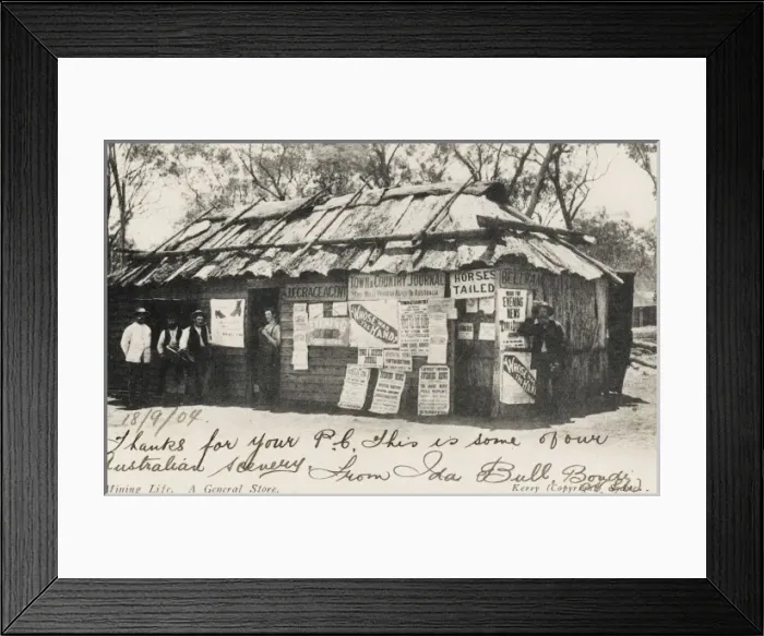 Framed Print : General Store close to a Mining settlement - Australia Framed Print : General Store close to a Mining settlement - Australia