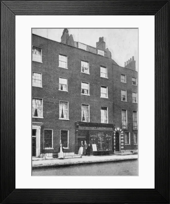 Framed Print : Restaurant Losenegger, Charlotte Street, London Framed Print : Restaurant Losenegger, Charlotte Street, London