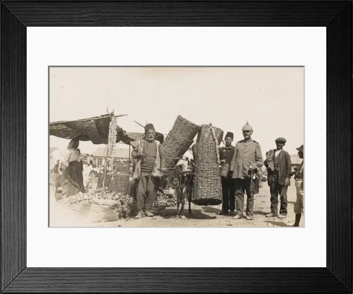 Framed Print : Bosnia & Herzegovina - Street Scene with German Soldier Framed Print : Bosnia & Herzegovina - Street Scene with German Soldier