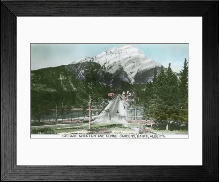 Framed Print : Canada - Cascade Mountain and Alpine Gardens, Banff Framed Print : Canada - Cascade Mountain and Alpine Gardens, Banff