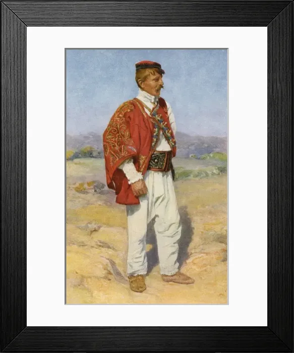 Framed Print : Croatia - Traditional National Costume (4 / 8) Framed Print : Croatia - Traditional National Costume (4 / 8)