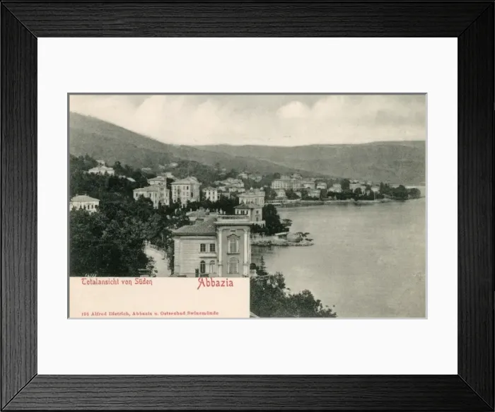 Framed Print : Croatia - Opatija (Abbazia) - View from the south Framed Print : Croatia - Opatija (Abbazia) - View from the south