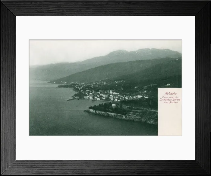 Framed Print : Croatia - Opatija (Abbazia) - High view
