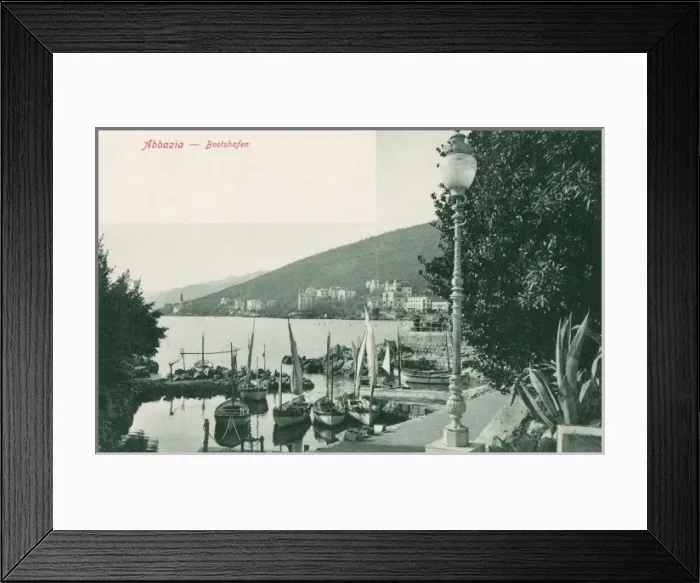 Framed Print : Croatia - Opatija (Abbazia) - Harbour Framed Print : Croatia - Opatija (Abbazia) - Harbour