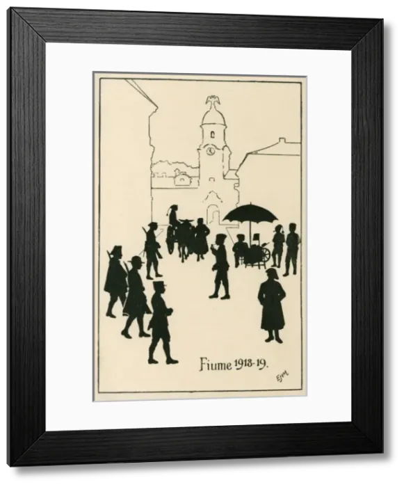 Framed Print : Rijeka (Fiume) - Scene just after WWI Framed Print : Rijeka (Fiume) - Scene just after WWI