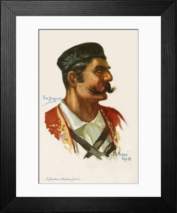 Framed Print : WWI - Montenegran Infantryman Framed Print : WWI - Montenegran Infantryman