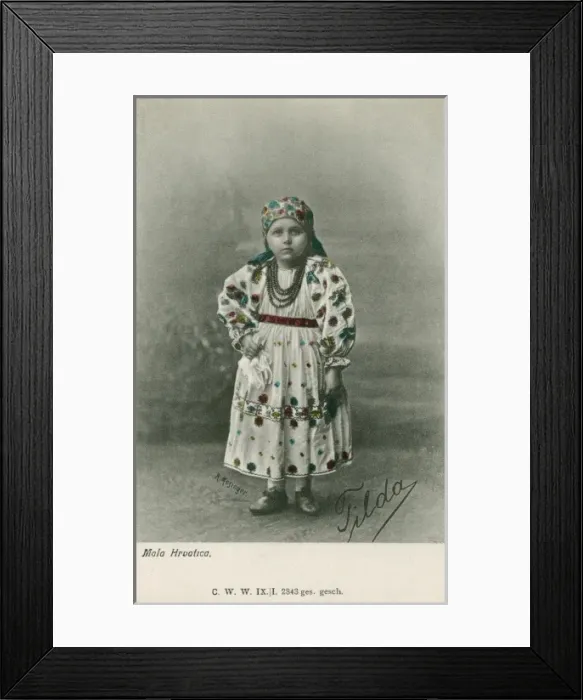 Framed Print : Croatia - National Folk Costume Framed Print : Croatia - National Folk Costume