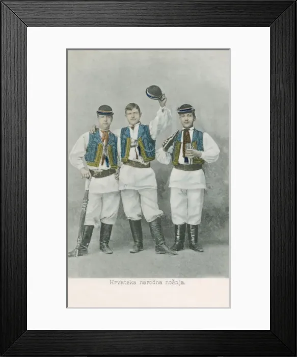 Framed Print : Croatia - National Folk Costume