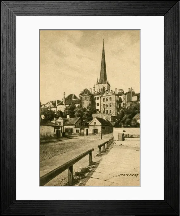 Framed Print : Estonia - Tallinn (Reval) - St Olai Church Framed Print : Estonia - Tallinn (Reval) - St Olai Church