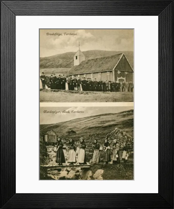 Framed Print : Faroe Islands, Denmark - Wedding Party & Mussel Gatherers Framed Print : Faroe Islands, Denmark - Wedding Party & Mussel Gatherers