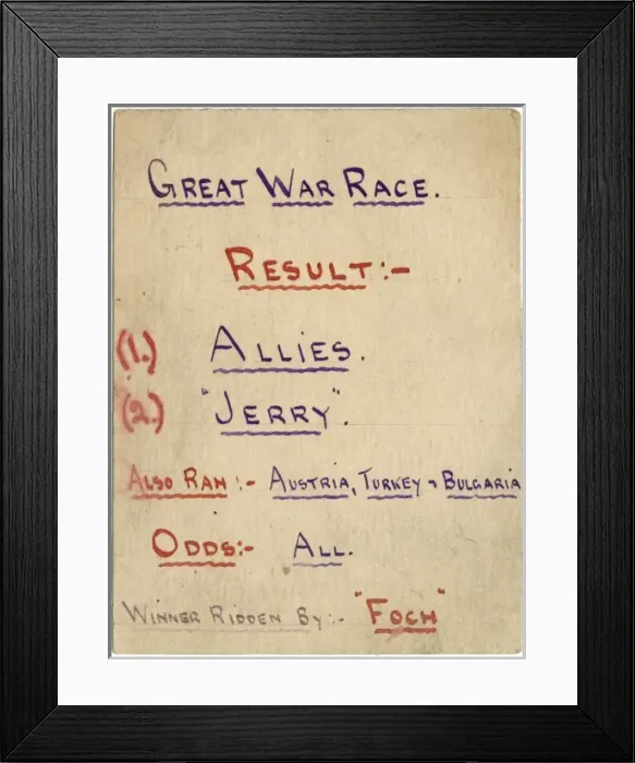 Framed Print : Armistice Day hand-drawn postcard Framed Print : Armistice Day hand-drawn postcard